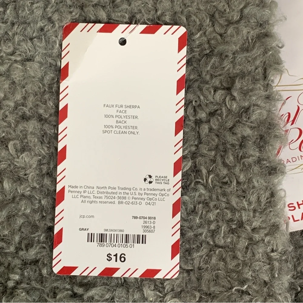 North Pole Trading Company Set of 4 Gray Cozy Faux Fur Sherpa Placemats